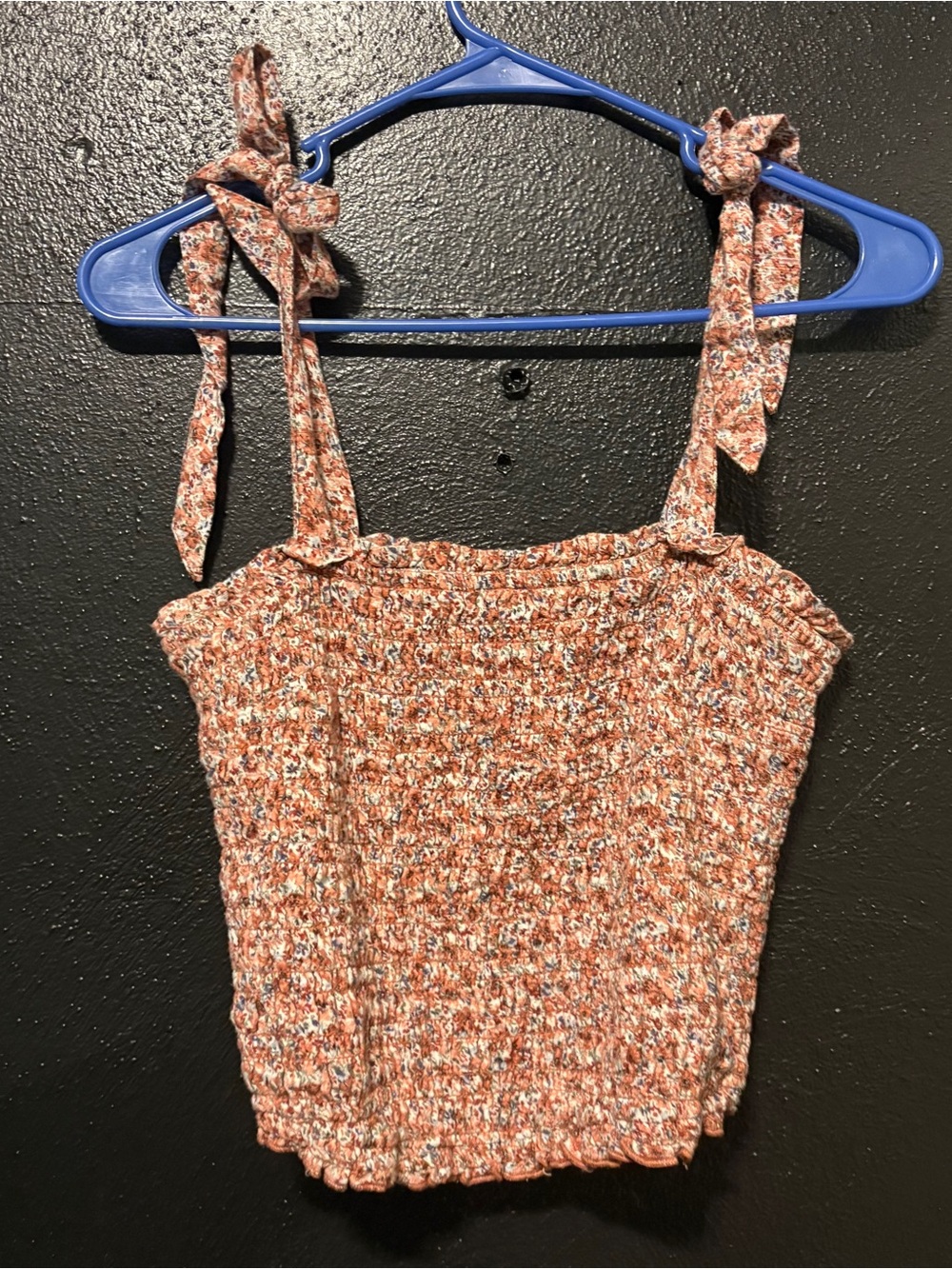 Abercrombie & Fitch Women’s Tank Floral Smocked Tie Strap Size Large